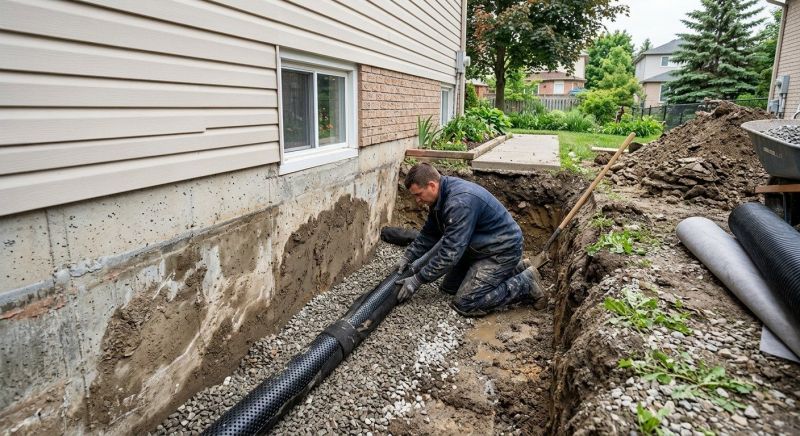 Basement Drainage Installation in Birmingham, AL
