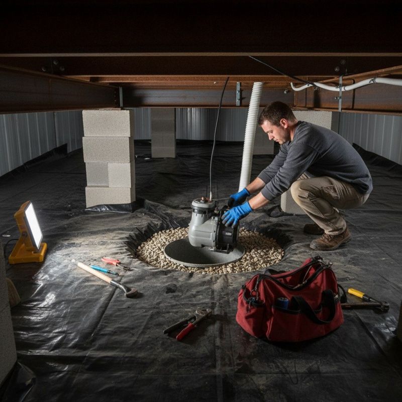 Basement Drainage Installation in Warwick, RI