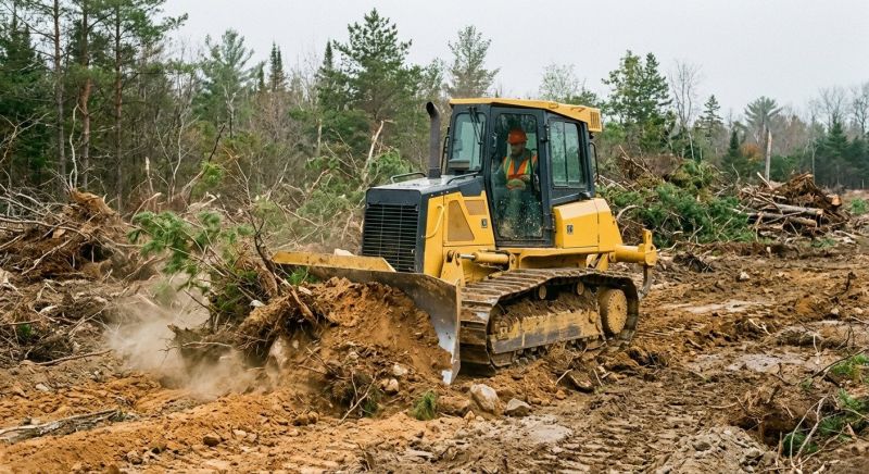 Bulldozer Clearing in Houston, TX