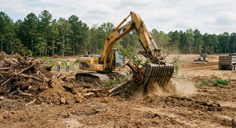 Construction Site Land Clearing in Katy, TX