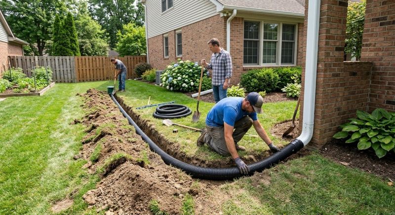 Downspout Trenching in Atlanta, GA