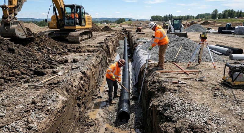 Drainage Trench Installation in Atlanta, GA