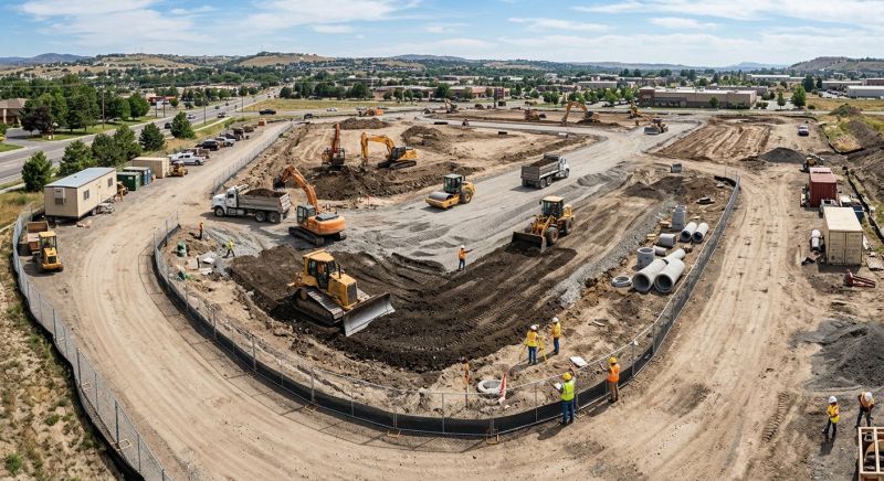 Parking Lot Site Preparation in Katy, TX