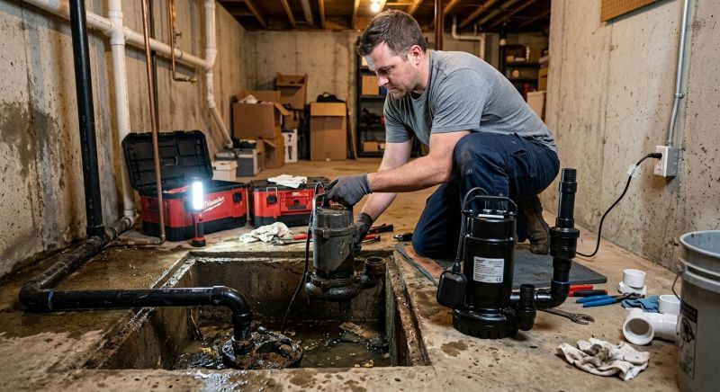 Sump Pump Relocation in Des Moines, IA