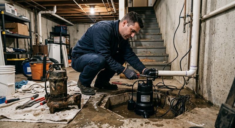 Sump Pump Relocation in Huntsville, AL